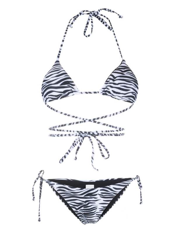 Kate strappy zebra-print bikini