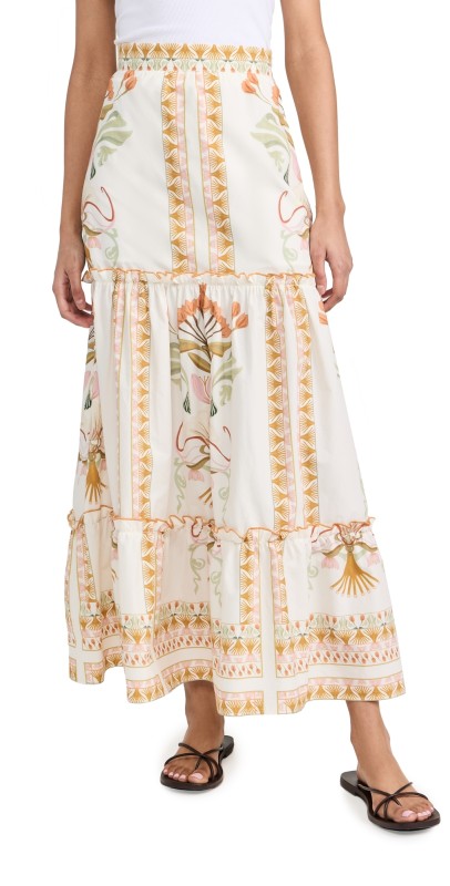 Lug Von Siga Cassia Skirt Off White/Mustard