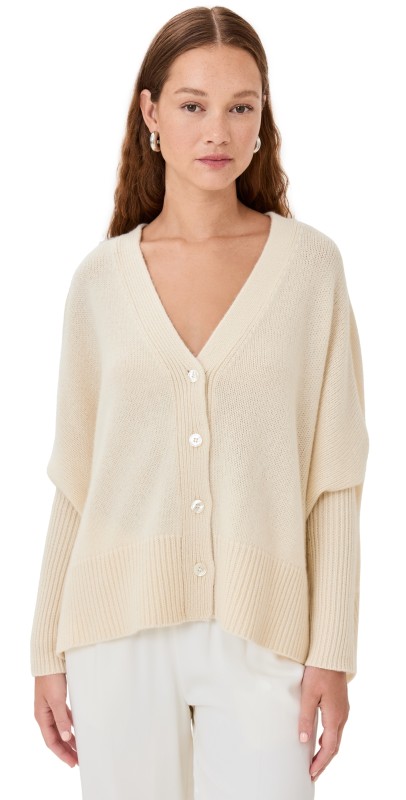 CO Batwing Cashmere Cardigan Ivory