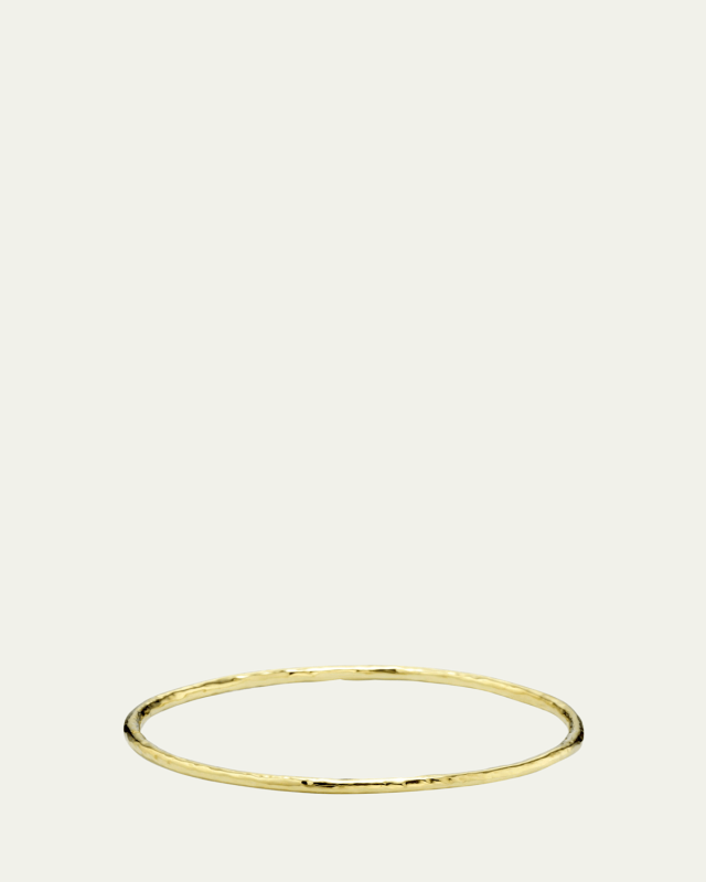Small Hammered Bangle in 18K Gol
