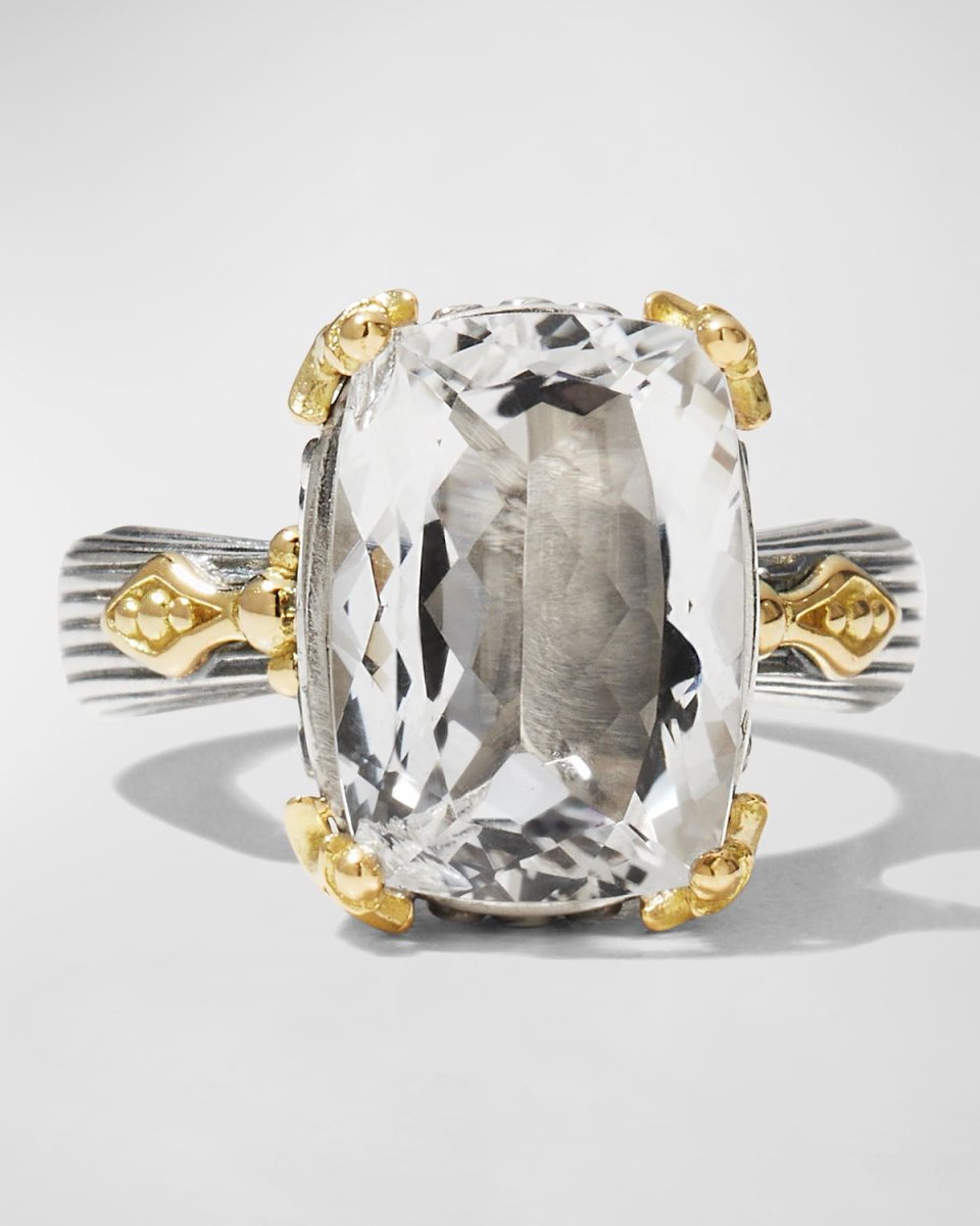 Delos Two-Tone Crystal Ring