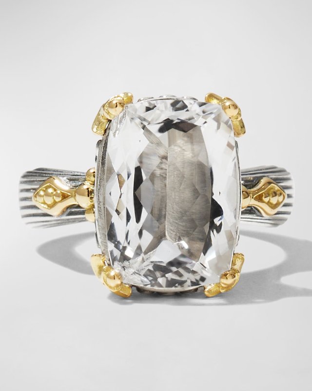 Delos Two-Tone Crystal Ring