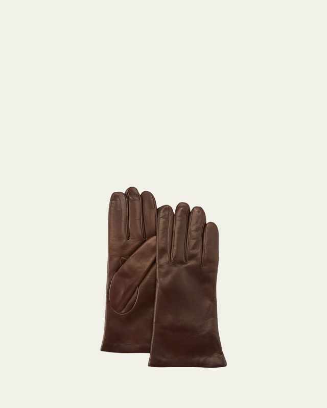 Cashmere-Lined Napa Leather Gloves