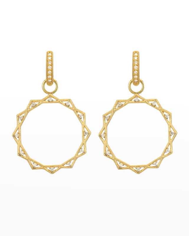 Lisse Open Diamond Sun Earring Charms