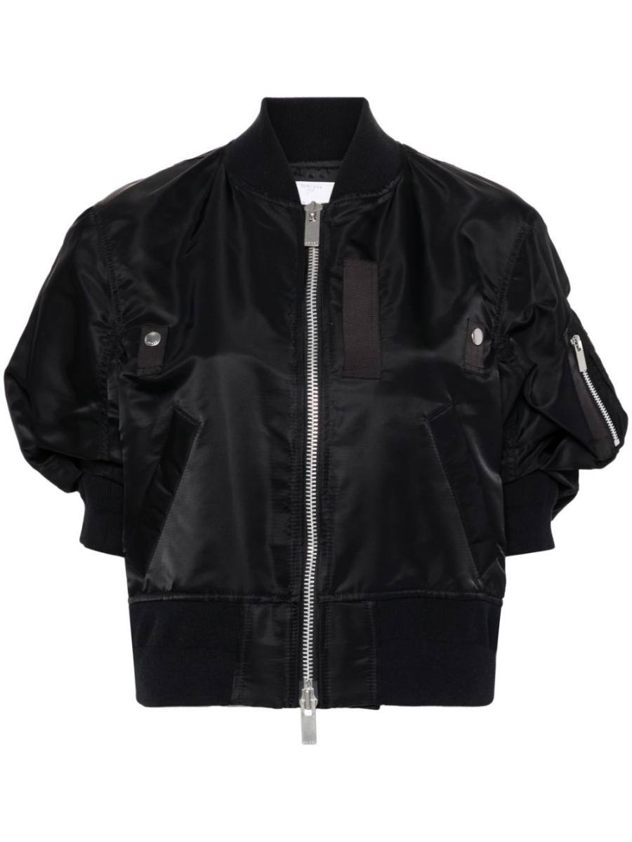 short-sleeve bomber jacket