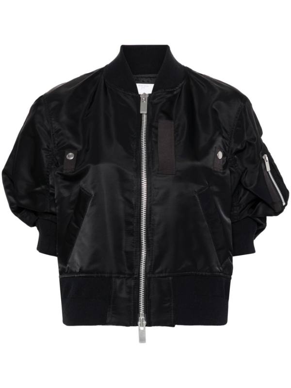 short-sleeve bomber jacket