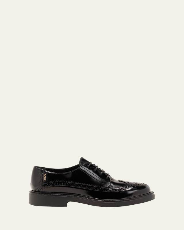Gomma Leather Lace-Up Oxford Loafers