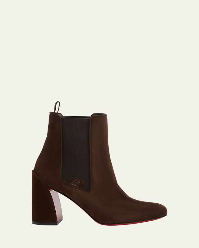 Turelastic Suede Red Sole Ankle Booties