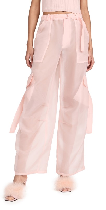 LAPOINTE Organza Utility Pocket Pants Light Pink