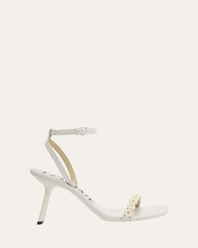 Petal Daisy Leather Sandals