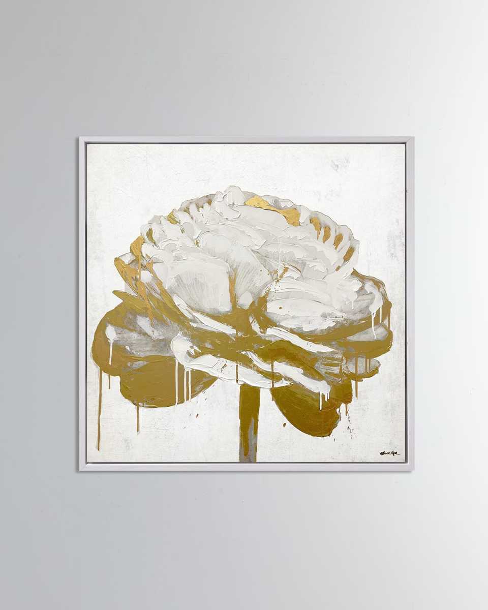 'Gilded Floral II' Hand-Embellished Giclee