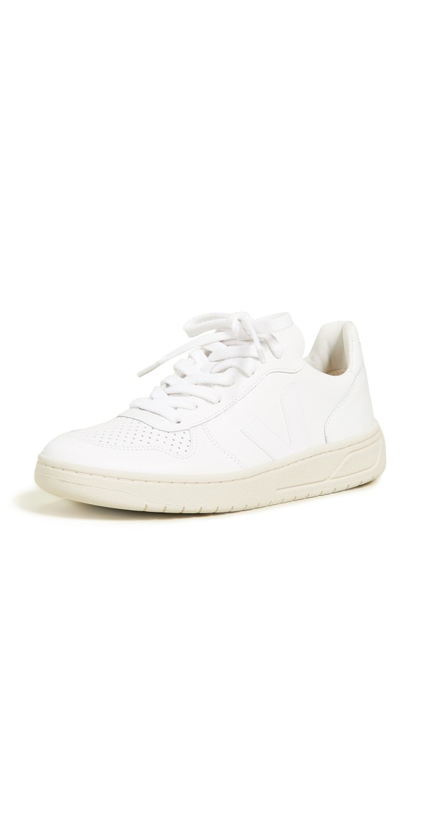 Veja V-10 Lace Up Sneakers Extra White