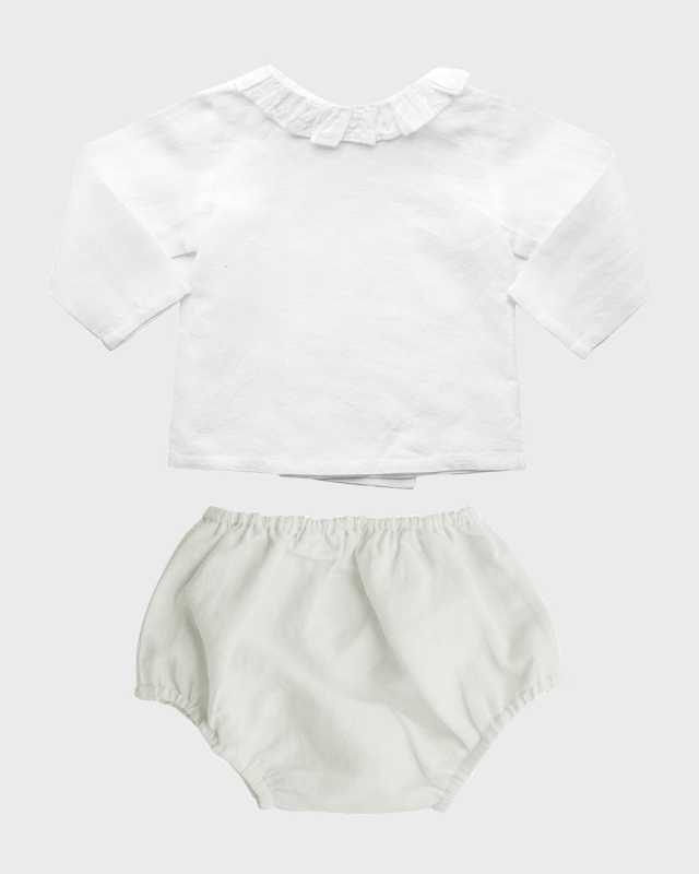Girl's Top W/ Bloomers 2-Piece Gift Set, Size Newborn-24