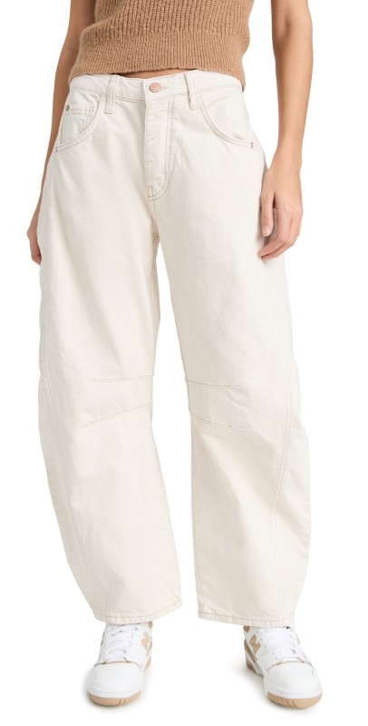 Free People We The Free Good Luck Barrel Jeans Milk