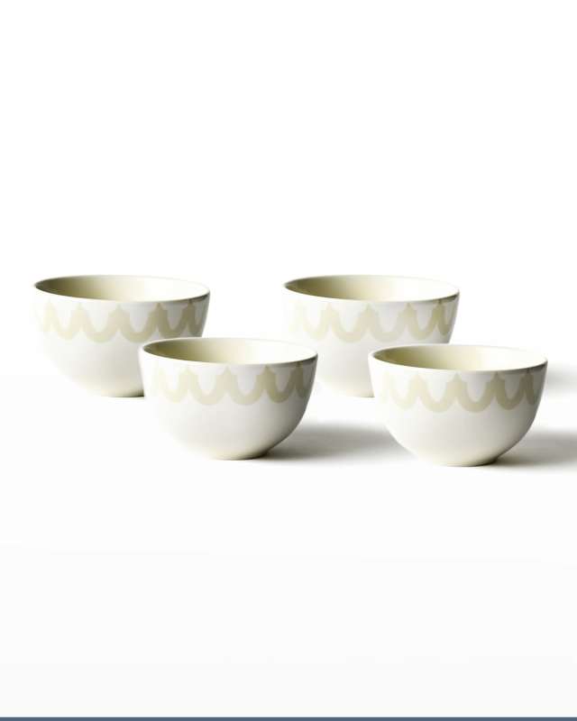 Arabesque Trim Small Bowls, Set of 4
