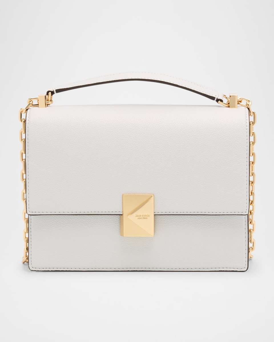 deco pebbled leather shoulder bag