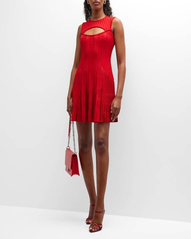 Cutout Mini Dress w/ 4G Logo Detai