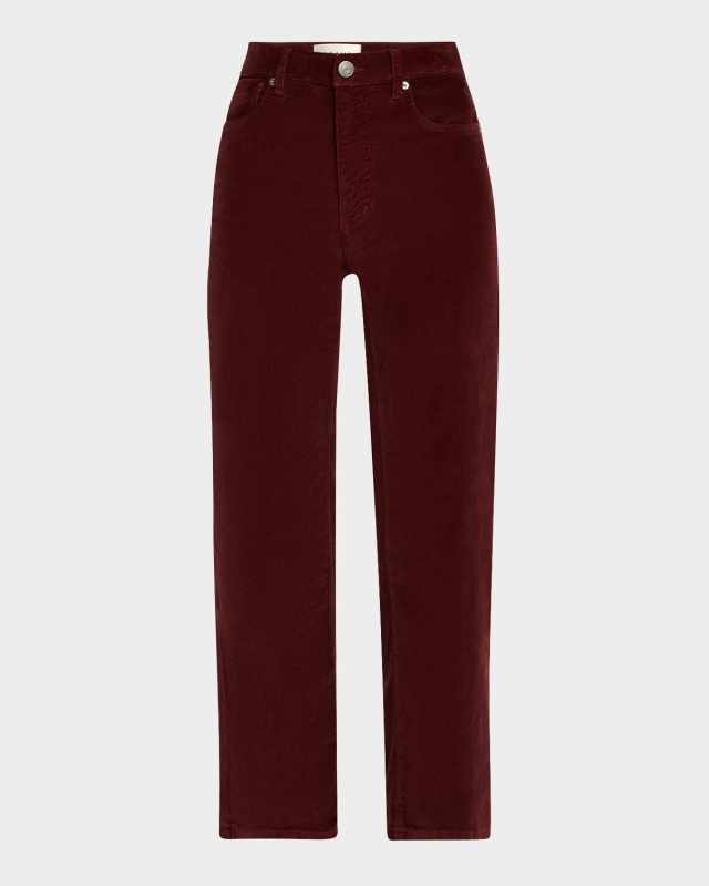 Le Sleek Cropped Stretch Corduroy Pants