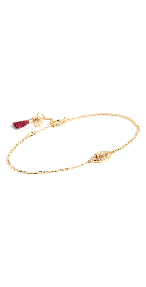 SHASHI Evil Eye Pave Bracelet Gold