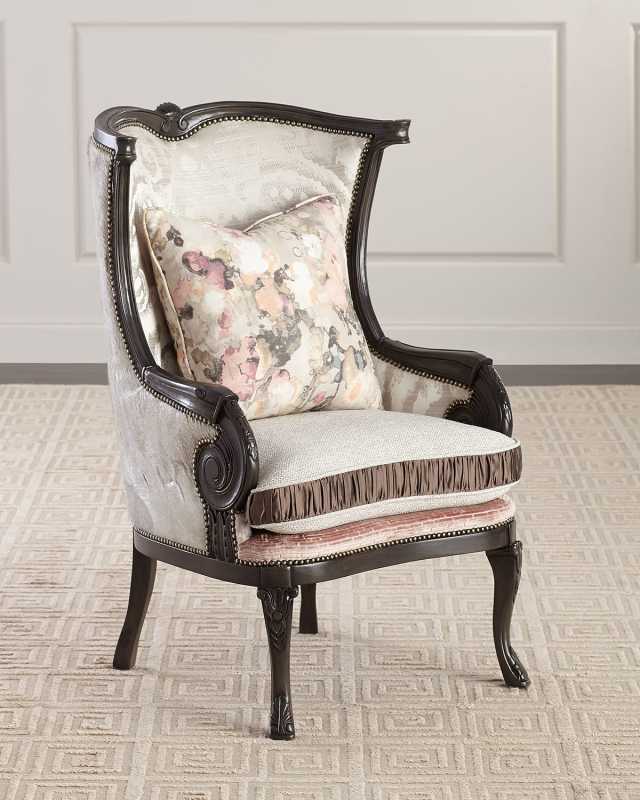 Jules Leather Wing Chair