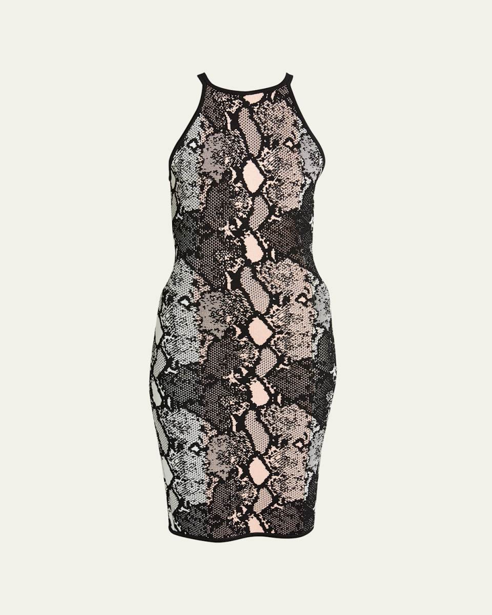 Pastel Python Body-Con Dress