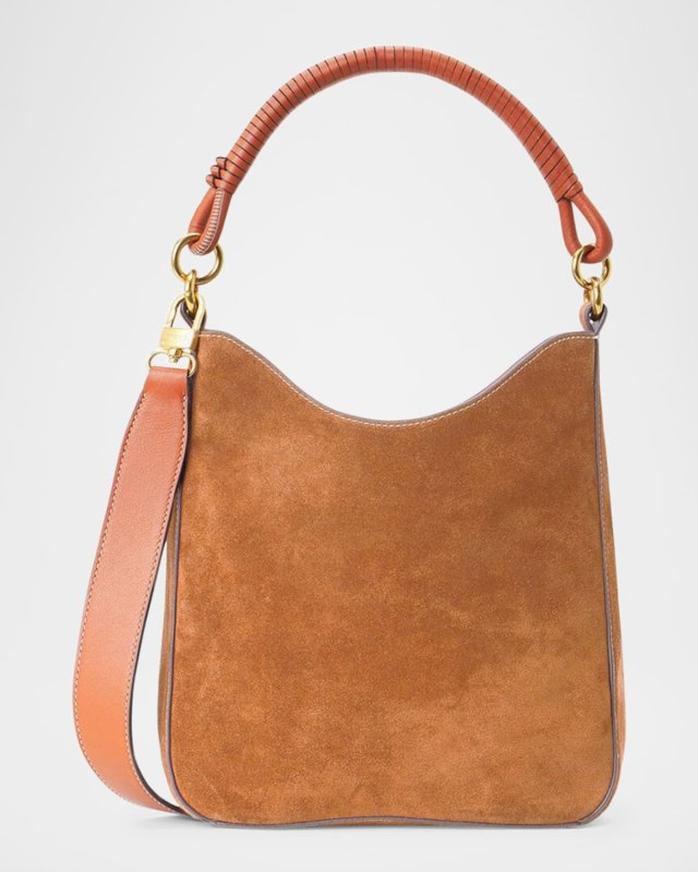Mel Suede and Leather Hobo Bag