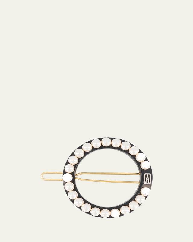 Pearly Ring Side Barrette