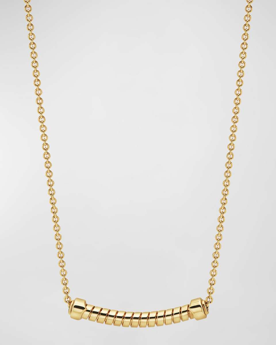 18K Yellow Gold Tubogas Pendant Necklace