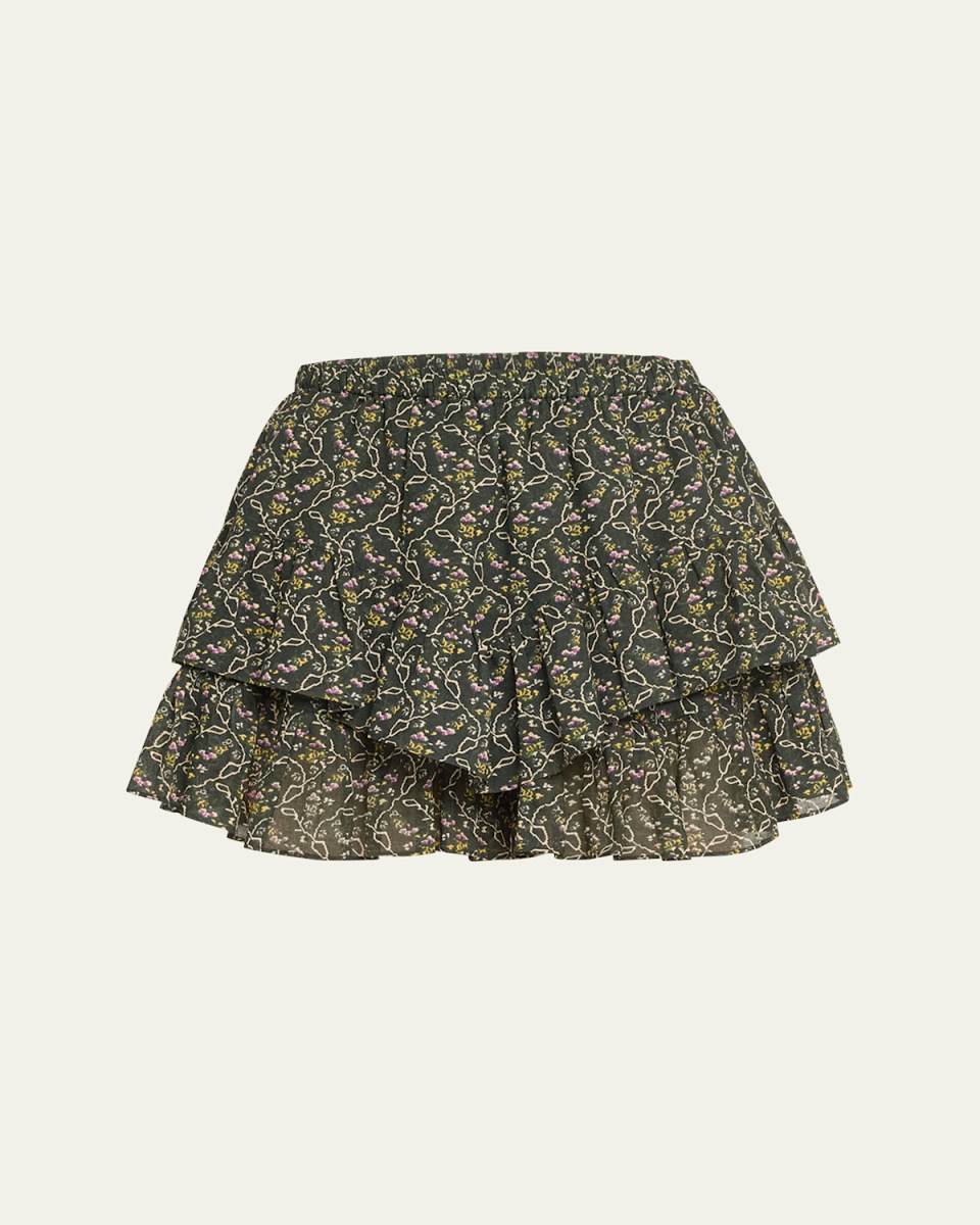 Jocadia Floral Layered Mini Skirt