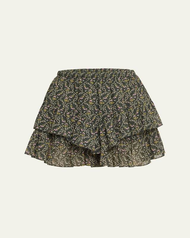 Jocadia Floral Layered Mini Skirt