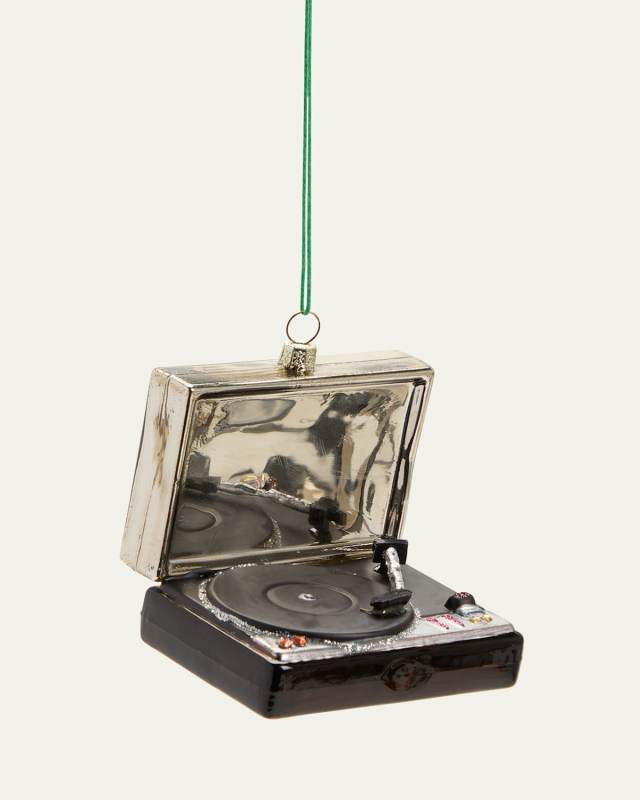 Vintage Turntable Record Player Ornament