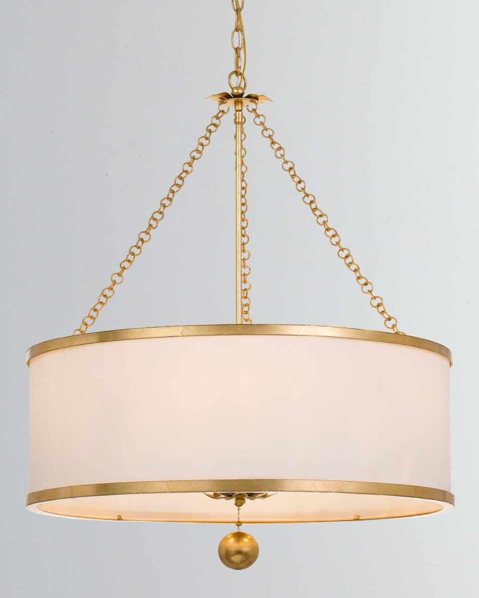 Broche 6-Light Antiqued Gold Chandelier