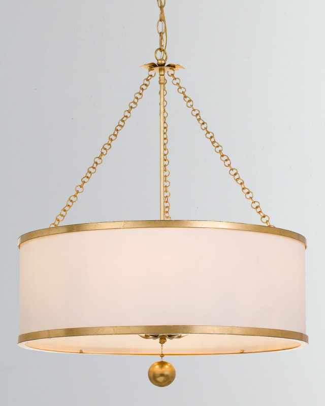 Broche 6-Light Antiqued Gold Chandelier