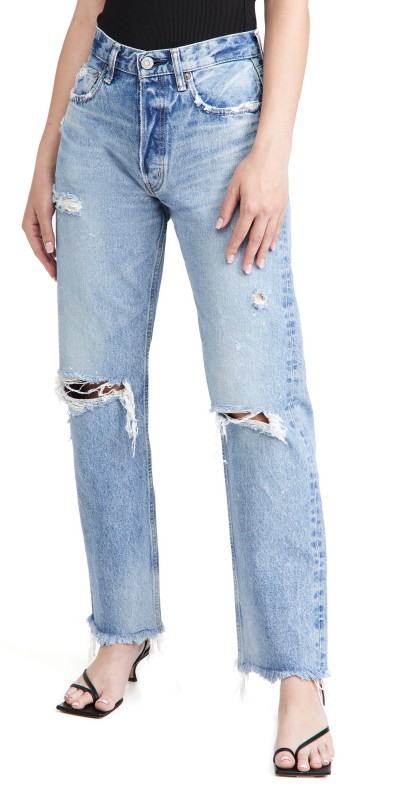 MOUSSY VINTAGE MV Odessa Wide Straight Jeans Blue