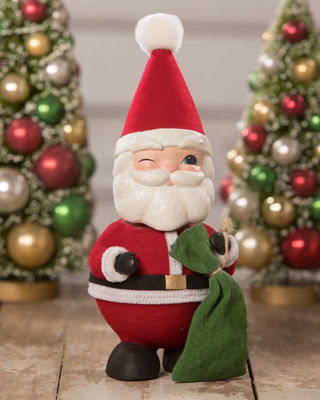 Bobble Head Santa Container