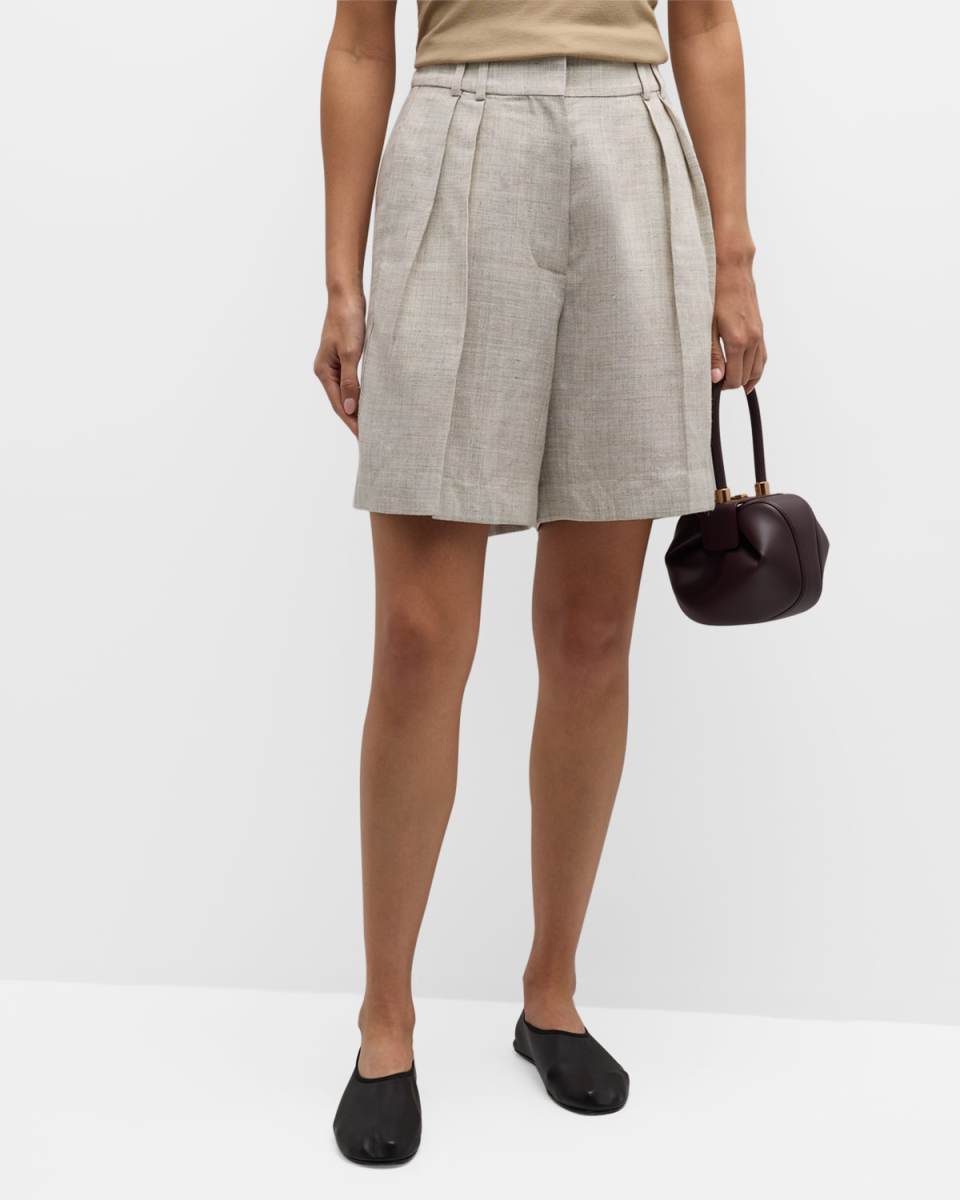 Tailored Wide-Leg Shorts