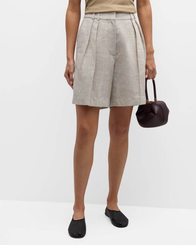 Tailored Wide-Leg Shorts