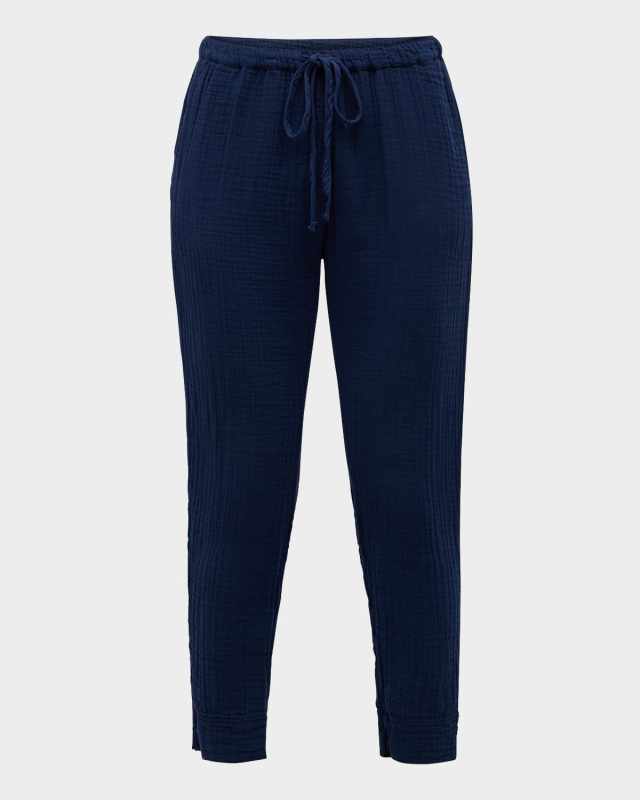 Jordyn Cropped Cotton Gauze Pants