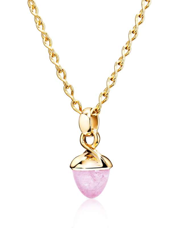 MIKADO BOUQUET 18k Gold Pink Tourmaline Pendant