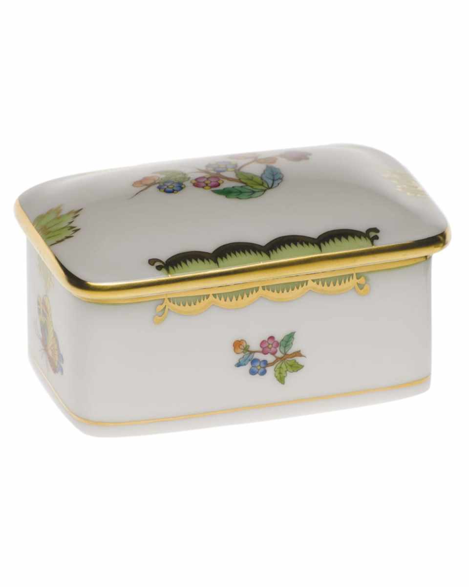 Queen Victoria Green Rectangular Box