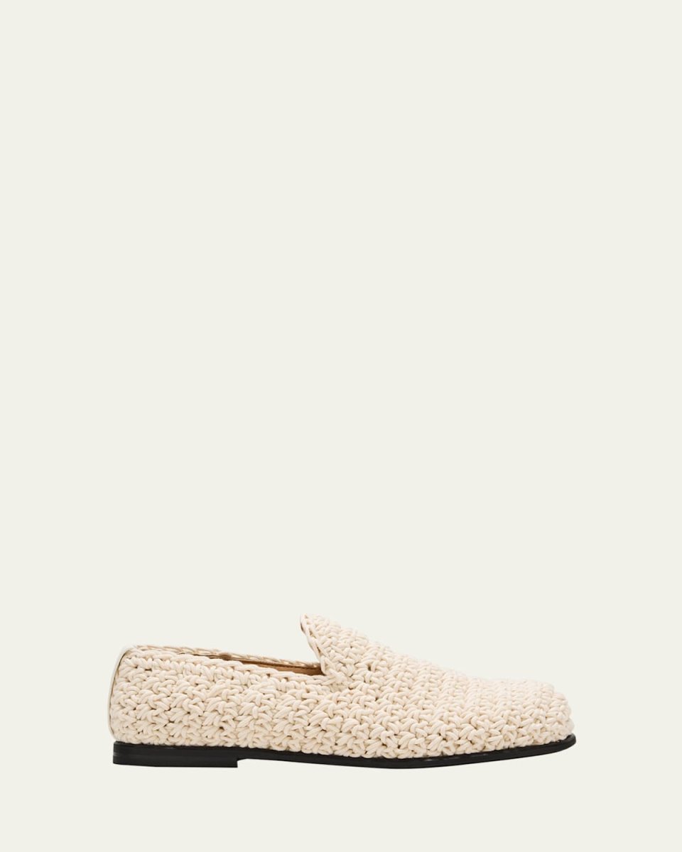 Crochet Cotton Slip-On Loafers