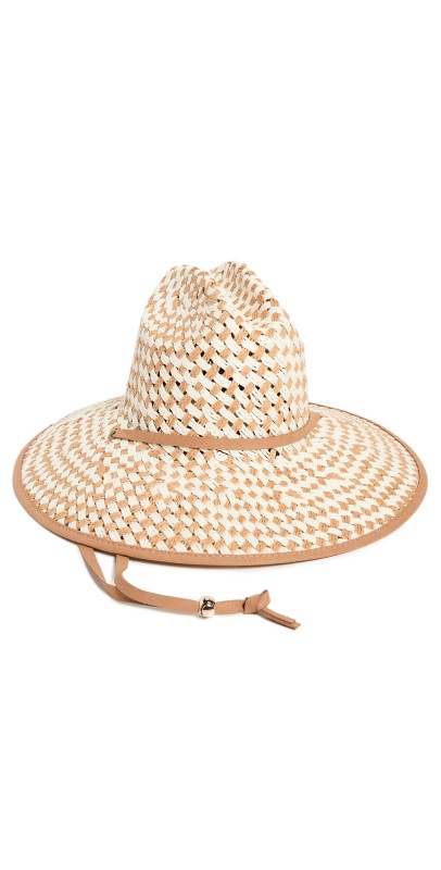 Lele Sadoughi Checkered Straw Hat Natural