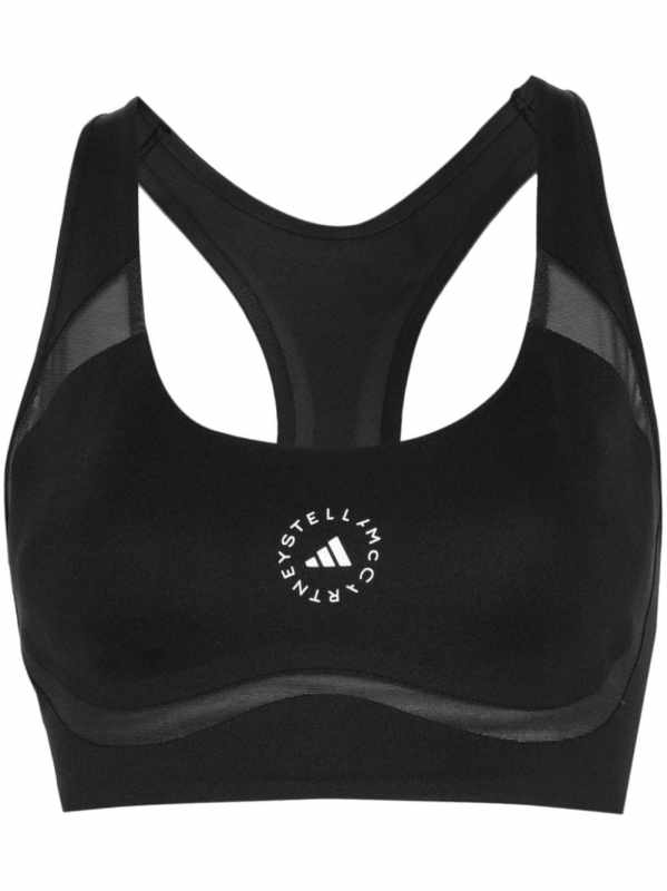 logo-print sports bra