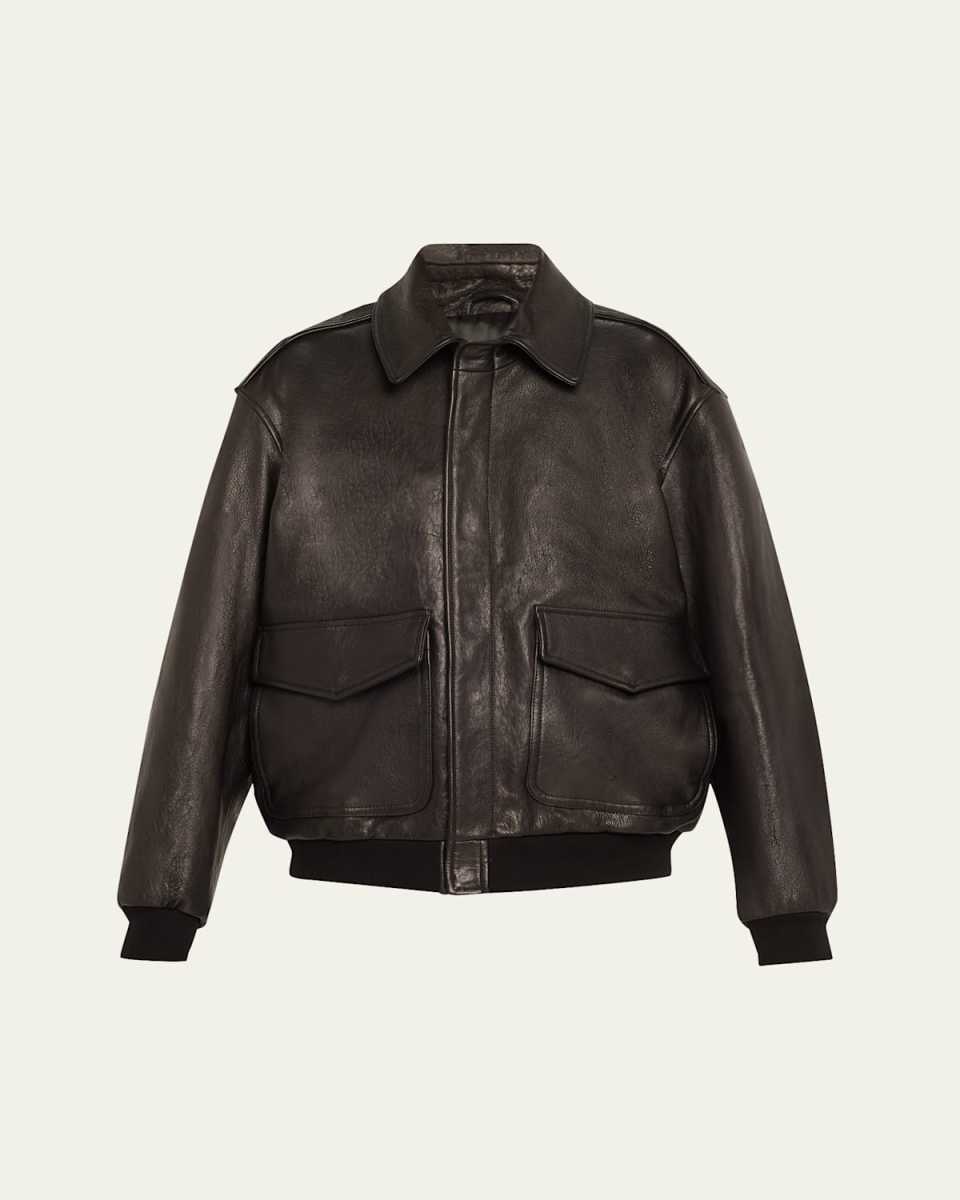 Leather Bomber Jacket