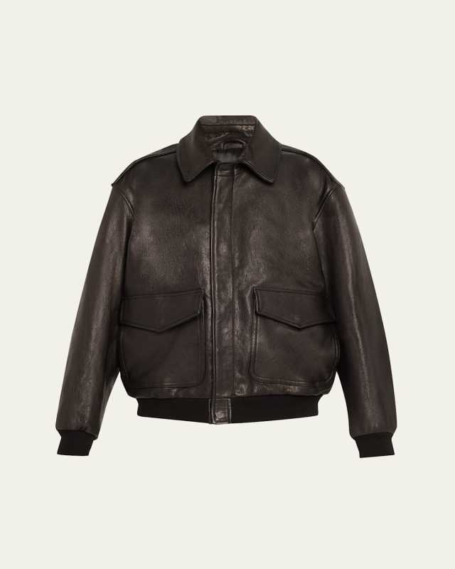 Leather Bomber Jacket