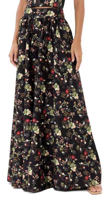 alice + olivia Nilda Voluminous Skirt Blush Kiss Black