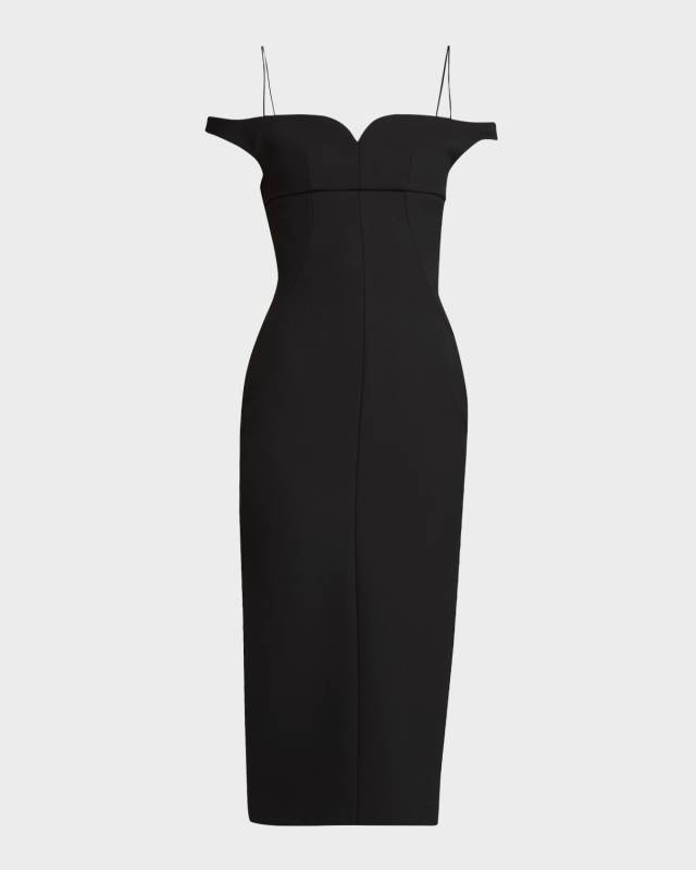 Off-The-Shoulder Midi Dress