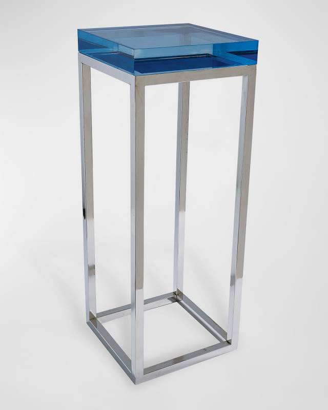 Drake Acrylic & Polished Nickel Accent Table