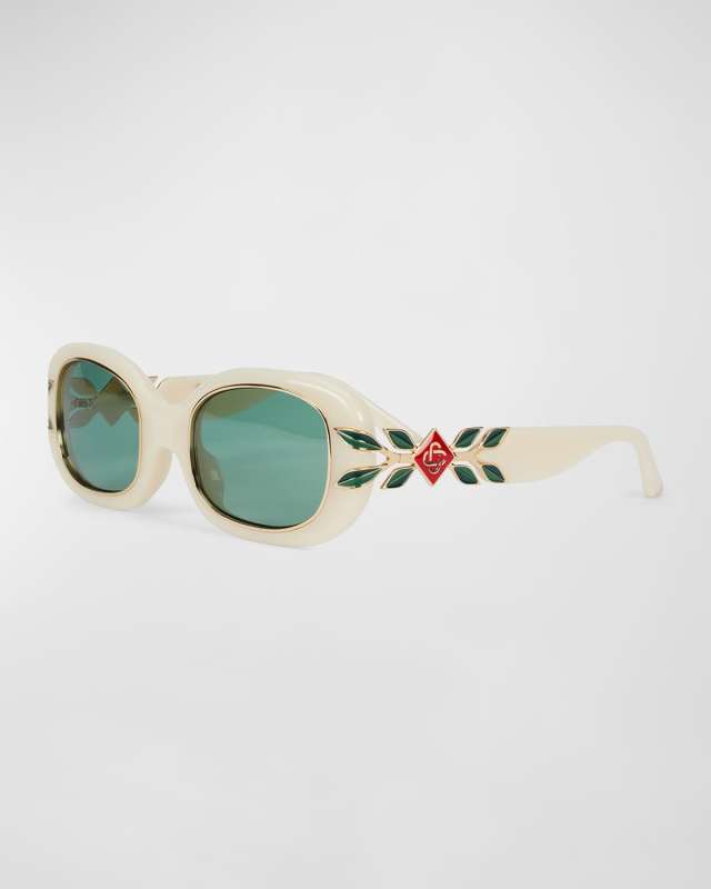 Monogram Oval Acetate & Metal Sunglasses