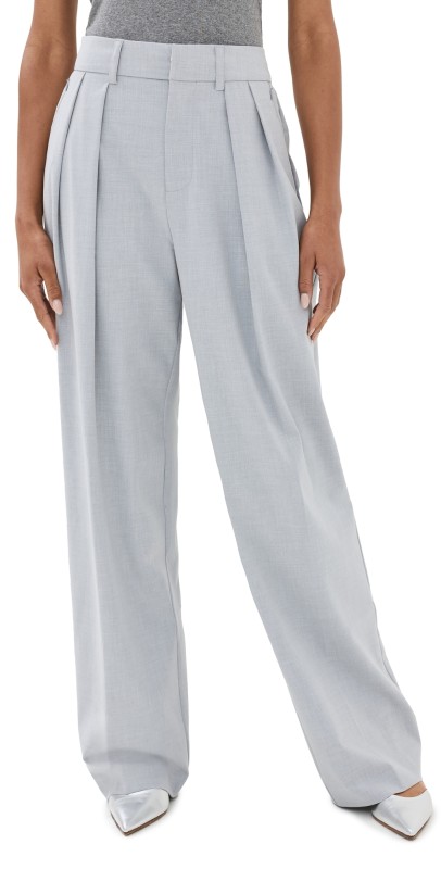 Good American Suiting Good 90s Pleated Trousers Heather Grey001